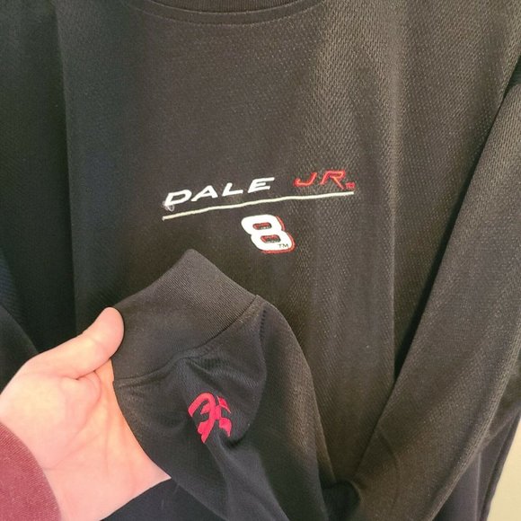 Chase Authentics Dale Earnhardt L Nascar LS Shirt Crew Neck Racing Shirt Black - Picture 6 of 11